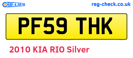 PF59THK are the vehicle registration plates.