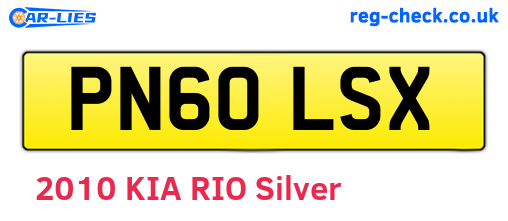 PN60LSX are the vehicle registration plates.