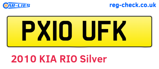 PX10UFK are the vehicle registration plates.