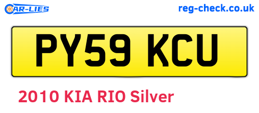 PY59KCU are the vehicle registration plates.
