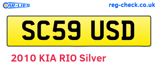 SC59USD are the vehicle registration plates.