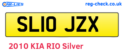 SL10JZX are the vehicle registration plates.