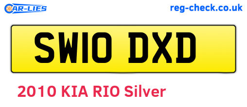 SW10DXD are the vehicle registration plates.