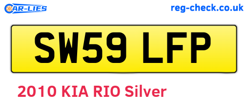 SW59LFP are the vehicle registration plates.