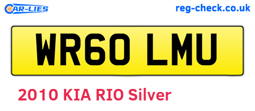 WR60LMU are the vehicle registration plates.