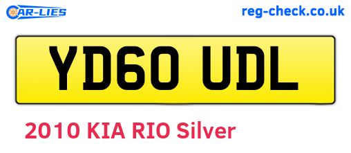 YD60UDL are the vehicle registration plates.