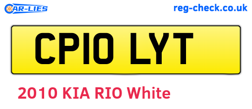CP10LYT are the vehicle registration plates.
