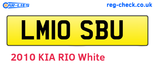 LM10SBU are the vehicle registration plates.