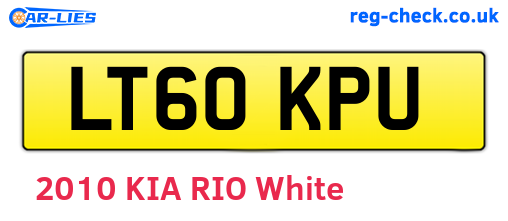 LT60KPU are the vehicle registration plates.