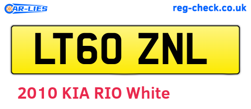 LT60ZNL are the vehicle registration plates.