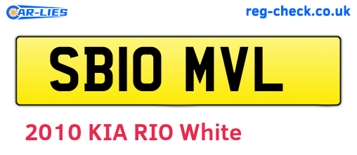 SB10MVL are the vehicle registration plates.