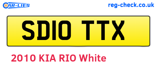 SD10TTX are the vehicle registration plates.