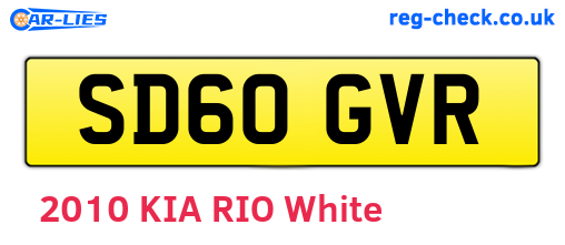 SD60GVR are the vehicle registration plates.
