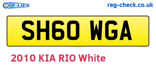 SH60WGA are the vehicle registration plates.