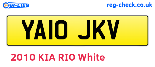 YA10JKV are the vehicle registration plates.