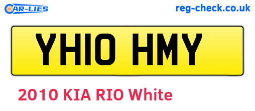 YH10HMY are the vehicle registration plates.