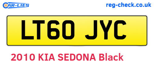 LT60JYC are the vehicle registration plates.