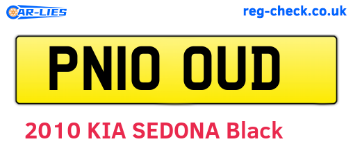 PN10OUD are the vehicle registration plates.