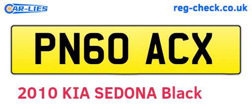 PN60ACX are the vehicle registration plates.