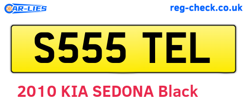 S555TEL are the vehicle registration plates.