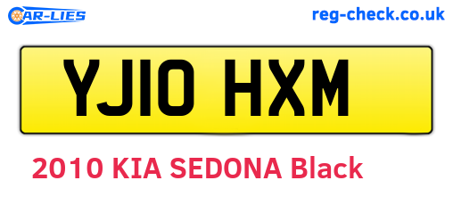 YJ10HXM are the vehicle registration plates.