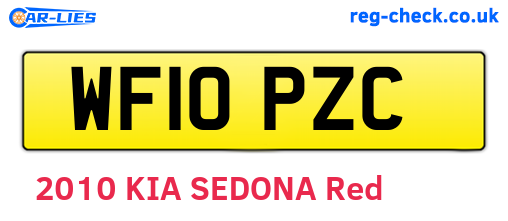 WF10PZC are the vehicle registration plates.