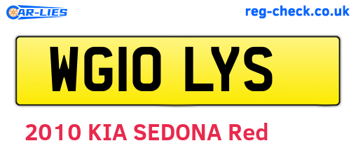 WG10LYS are the vehicle registration plates.