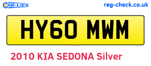 HY60MWM are the vehicle registration plates.
