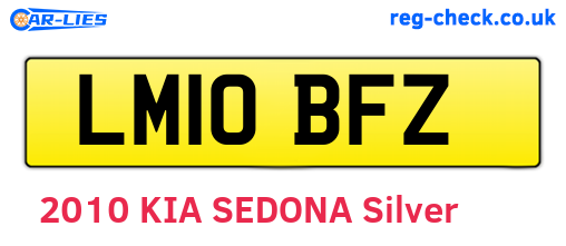 LM10BFZ are the vehicle registration plates.