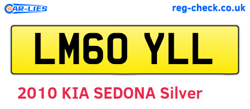 LM60YLL are the vehicle registration plates.