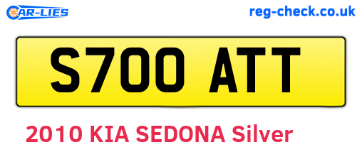 S700ATT are the vehicle registration plates.