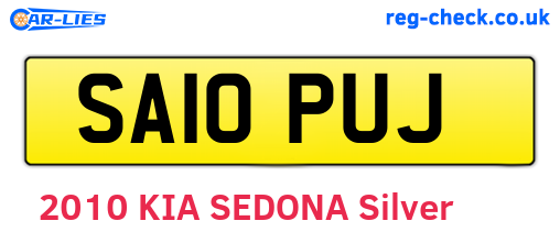 SA10PUJ are the vehicle registration plates.