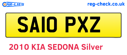 SA10PXZ are the vehicle registration plates.