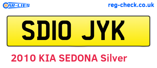 SD10JYK are the vehicle registration plates.