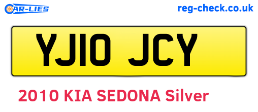 YJ10JCY are the vehicle registration plates.