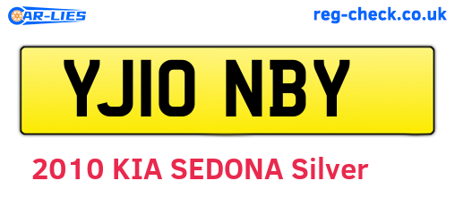 YJ10NBY are the vehicle registration plates.