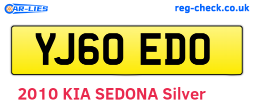 YJ60EDO are the vehicle registration plates.