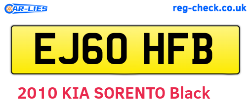 EJ60HFB are the vehicle registration plates.