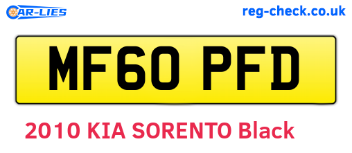 MF60PFD are the vehicle registration plates.