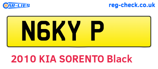 N6KYP are the vehicle registration plates.