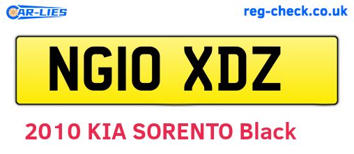 NG10XDZ are the vehicle registration plates.