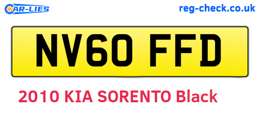 NV60FFD are the vehicle registration plates.