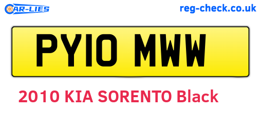 PY10MWW are the vehicle registration plates.