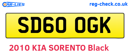 SD60OGK are the vehicle registration plates.