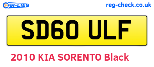 SD60ULF are the vehicle registration plates.