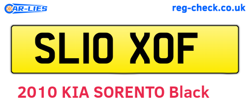 SL10XOF are the vehicle registration plates.