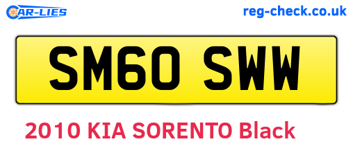 SM60SWW are the vehicle registration plates.
