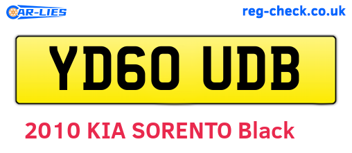 YD60UDB are the vehicle registration plates.