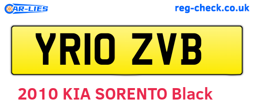 YR10ZVB are the vehicle registration plates.