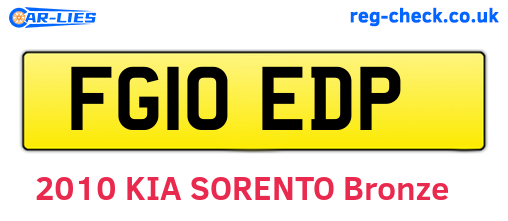 FG10EDP are the vehicle registration plates.